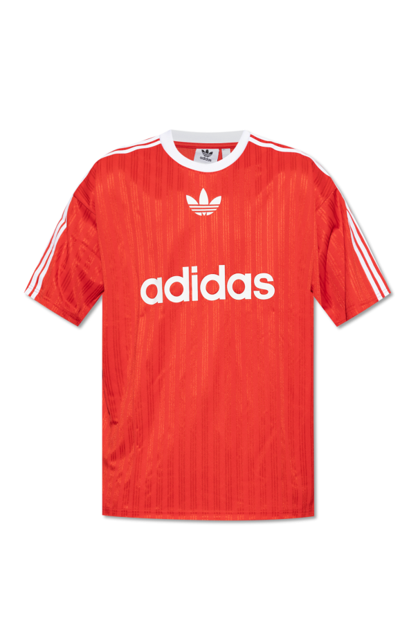 Biname fmedShops France Red T adidas coupon code retail me not store shirt with logo ADIDAS Originals